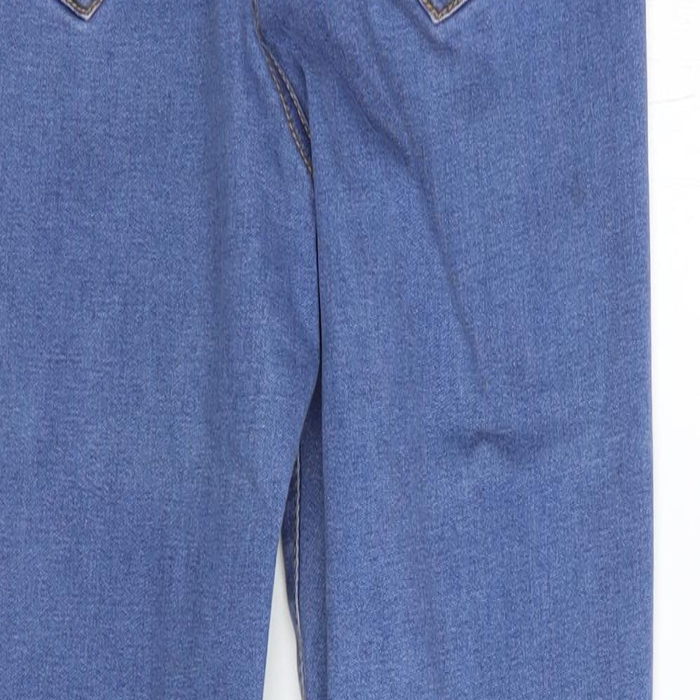 Denim Co. Womens Blue  Cotton Skinny Jeans Size 10 L27 in Regular Button