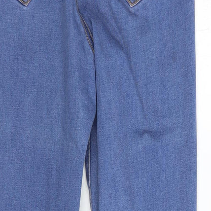 Denim Co. Womens Blue  Cotton Skinny Jeans Size 10 L27 in Regular Button