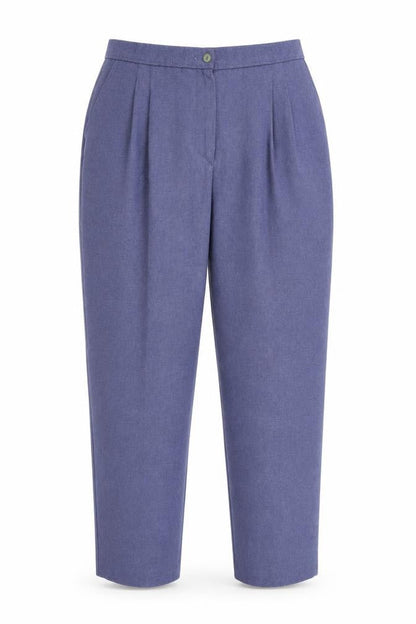 Womens UK Size 20 St Michael Regular Fit Dress Pants Blue Trousers