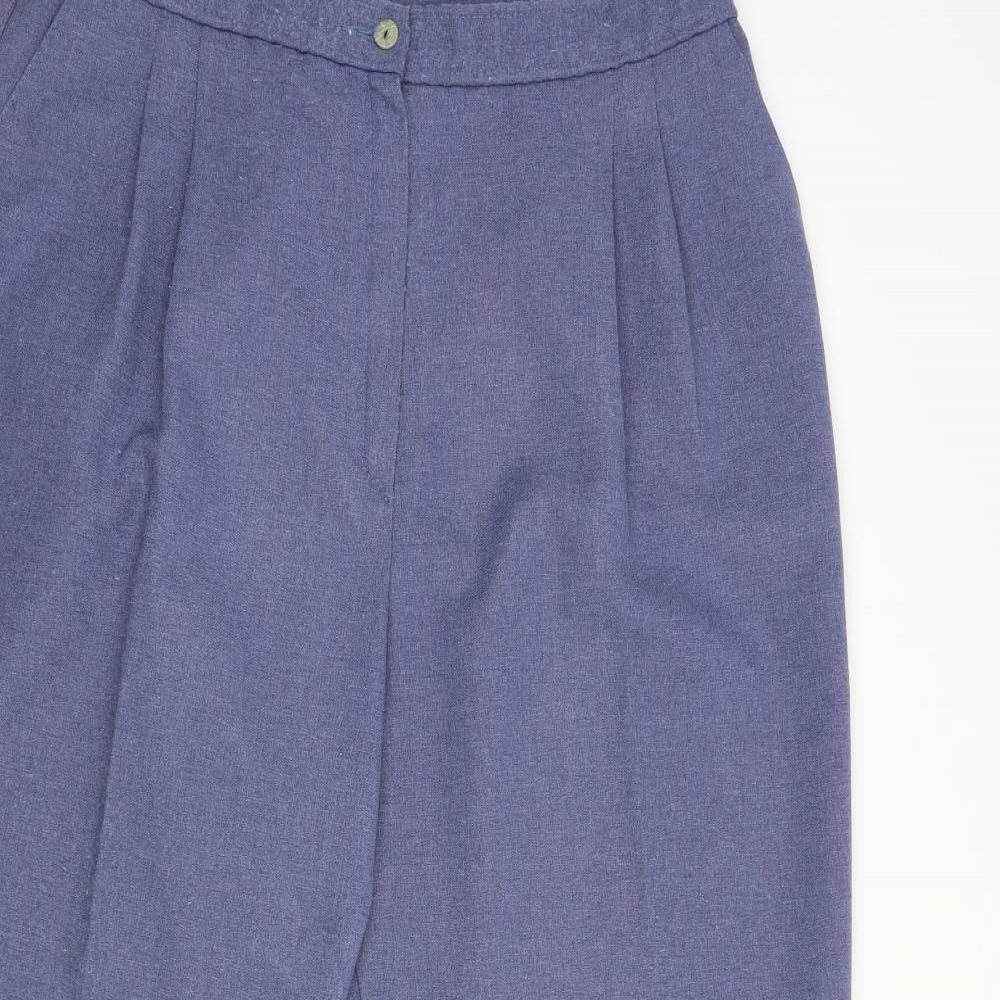 St Michael Womens Blue  Polyester Dress Pants Trousers Size 20 L28 in Regular Button