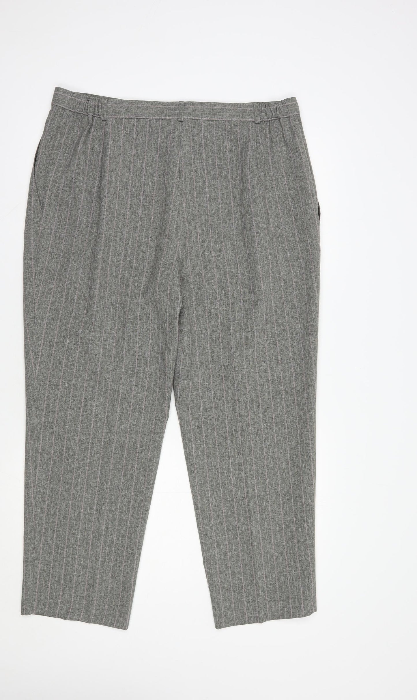 Womens UK Size 18 Marks and Spencer Regular Fit Dress Pants Grey Trousers