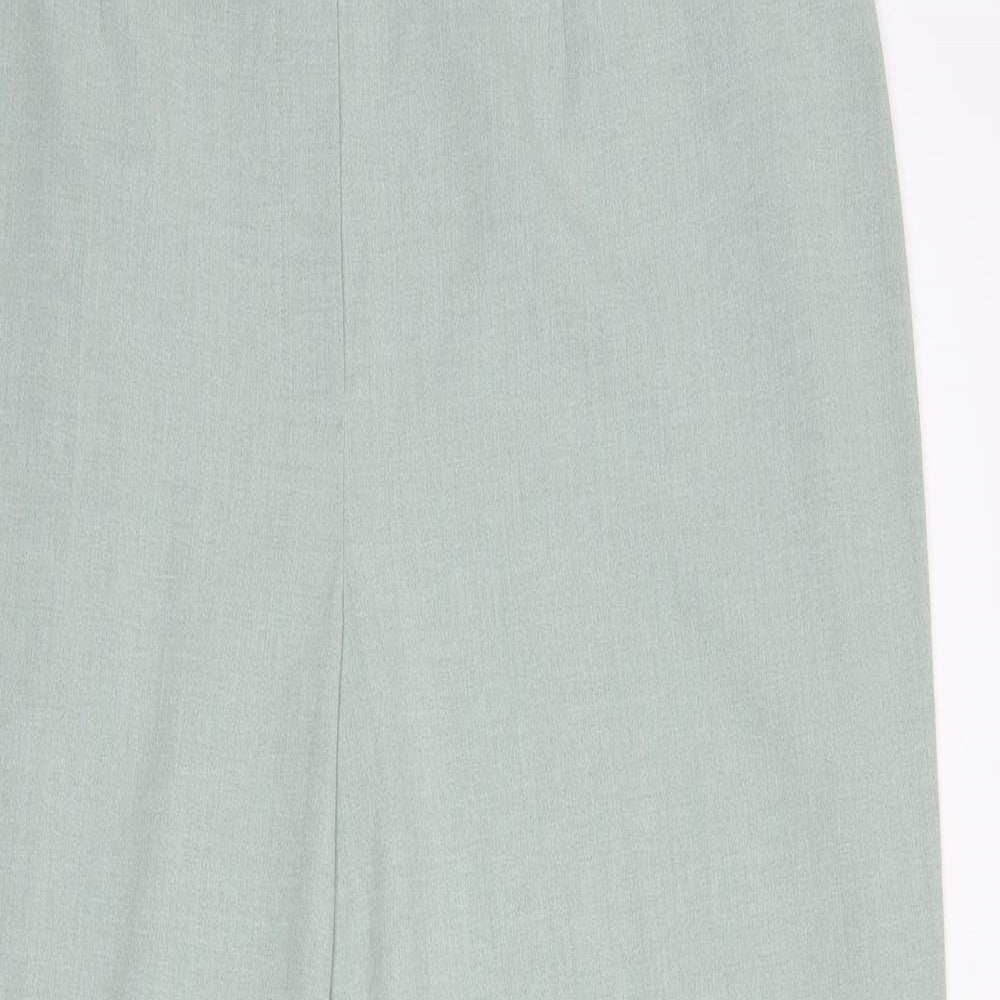 Womens UK Size 18 Marks and Spencer Regular Fit Dress Pants Green Trousers