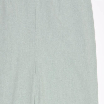 Womens UK Size 18 Marks and Spencer Regular Fit Dress Pants Green Trousers