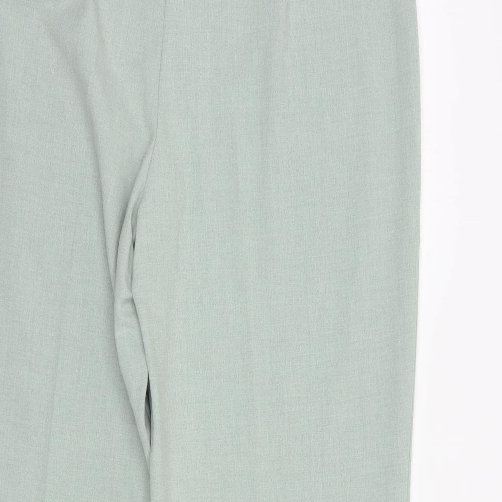 Womens UK Size 18 Marks and Spencer Regular Fit Dress Pants Green Trousers