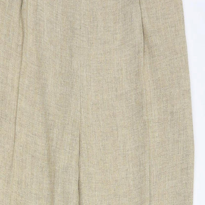 Womens UK Size 18 Marks and Spencer Regular Fit Dress Pants Beige Trousers