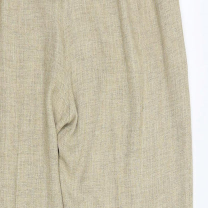 Womens UK Size 18 Marks and Spencer Regular Fit Dress Pants Beige Trousers