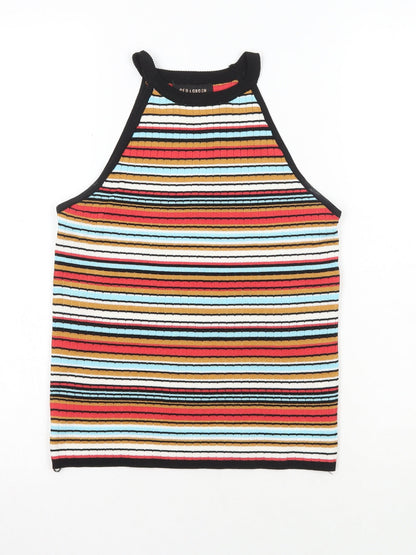 Womens UK Size S QED London Multicoloured Basic Tank