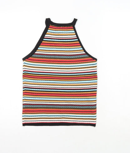 Womens UK Size S QED London Multicoloured Basic Tank