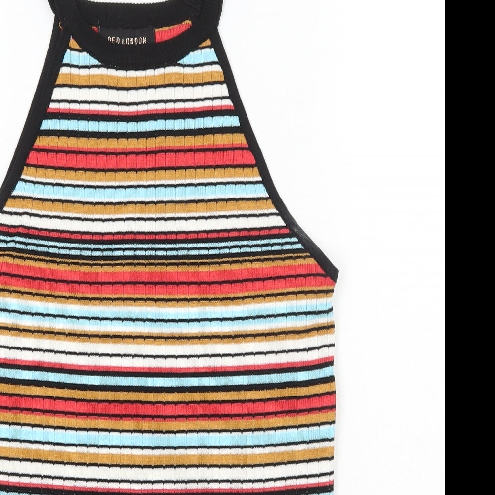 Womens UK Size S QED London Multicoloured Basic Tank