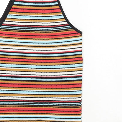 Womens UK Size S QED London Multicoloured Basic Tank