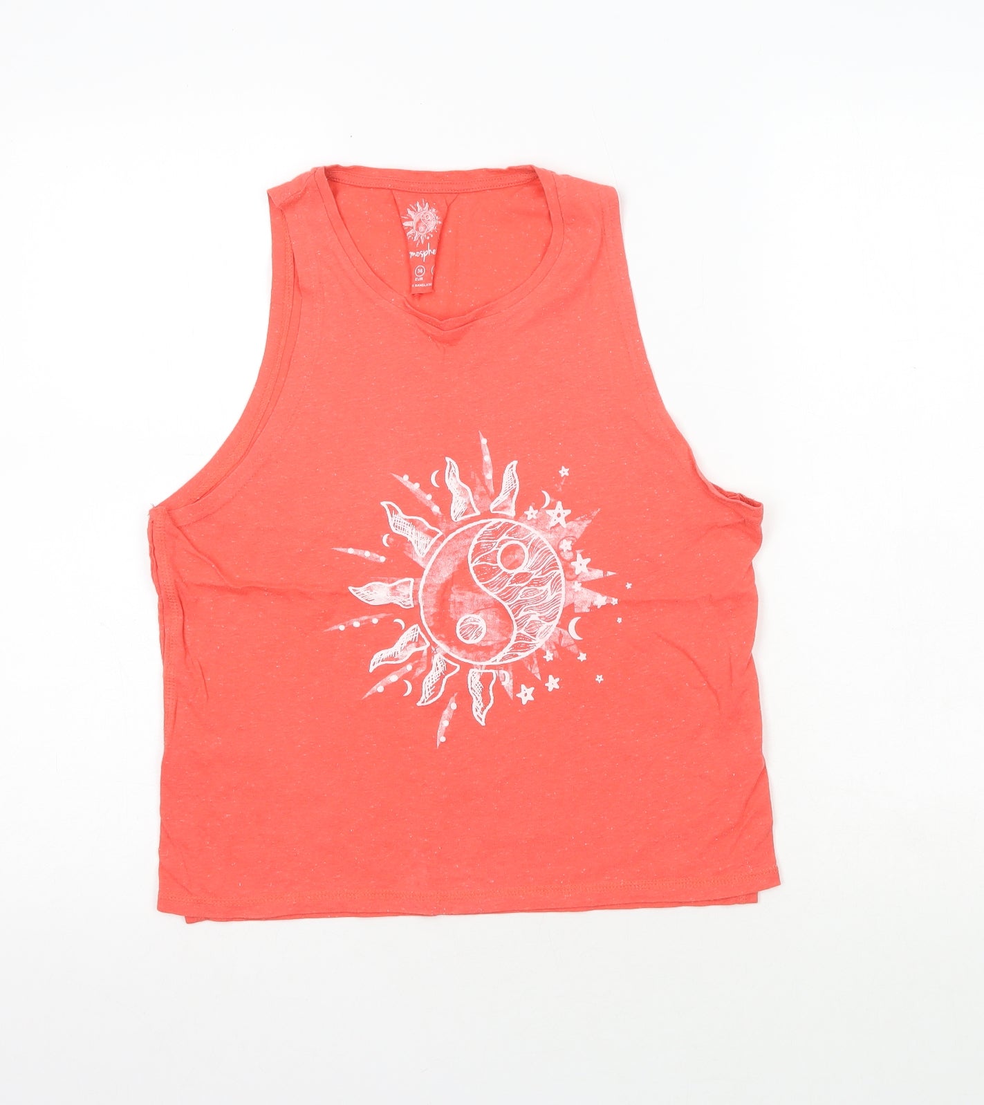 Womens UK Size 8 Atmosphere Orange Basic Tank