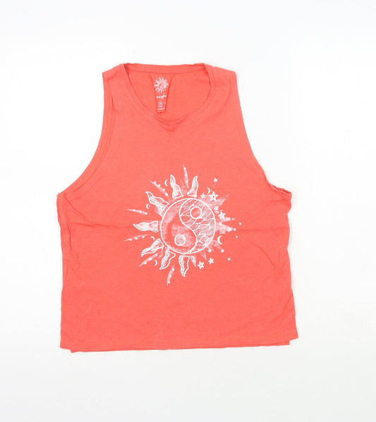 Womens UK Size 8 Atmosphere Orange Basic Tank