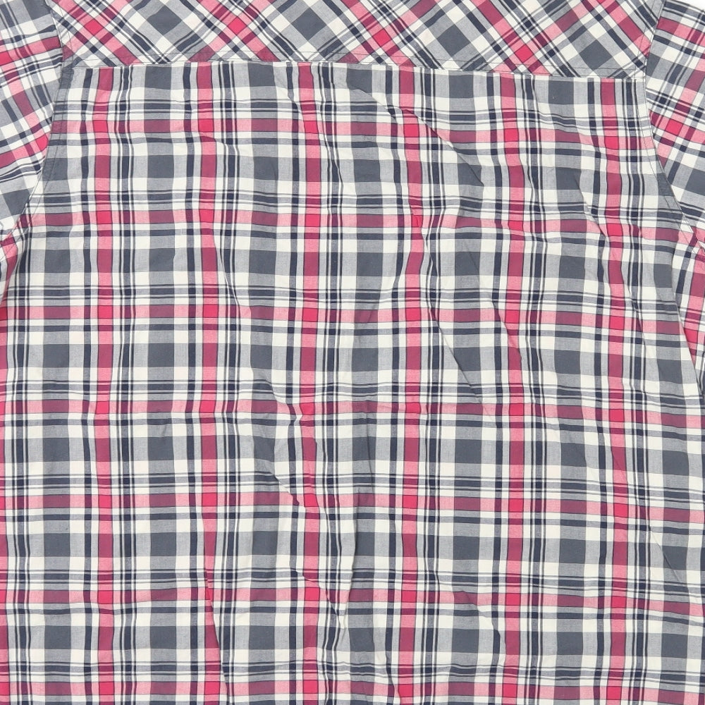Mens UK Size L DenimCo Multicoloured  Button-Up Short Sleeve Casual Shirt