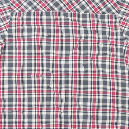 Mens UK Size L DenimCo Multicoloured  Button-Up Short Sleeve Casual Shirt