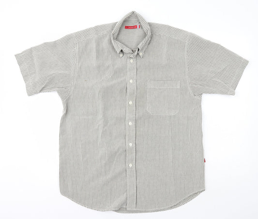 Mens UK Size M MX Active Green  Button-Up Short Sleeve Casual Shirt