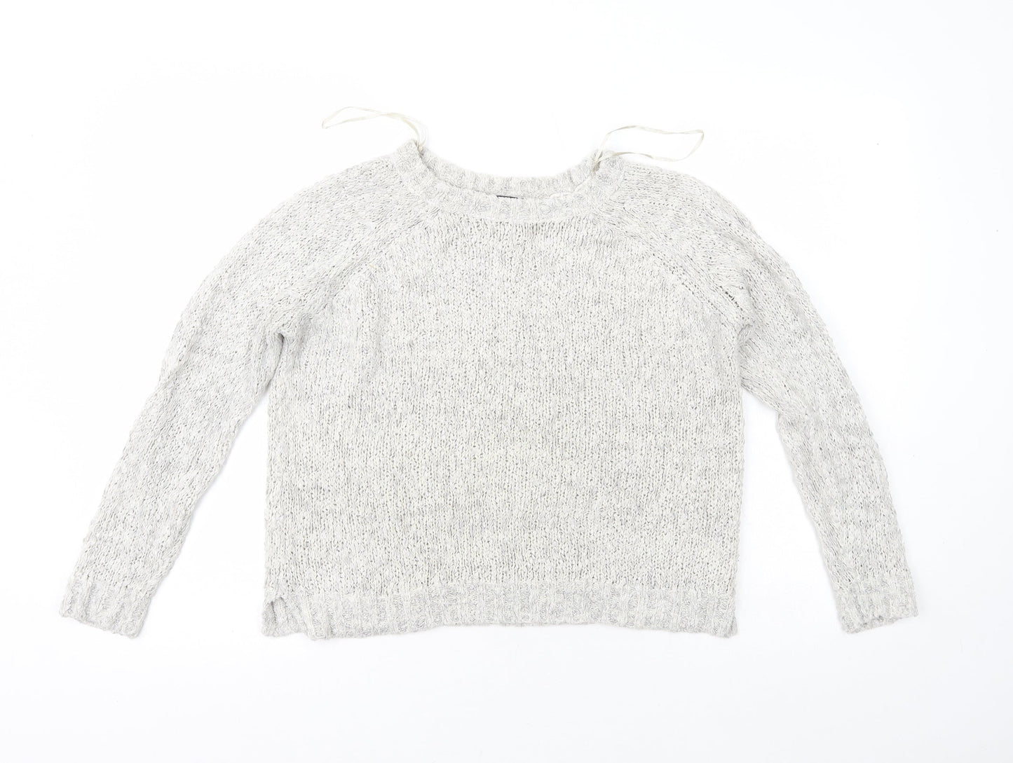 George  Womens Beige Crew Neck  Polyester Pullover Jumper Size 12