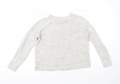 George  Womens Beige Crew Neck  Polyester Pullover Jumper Size 12