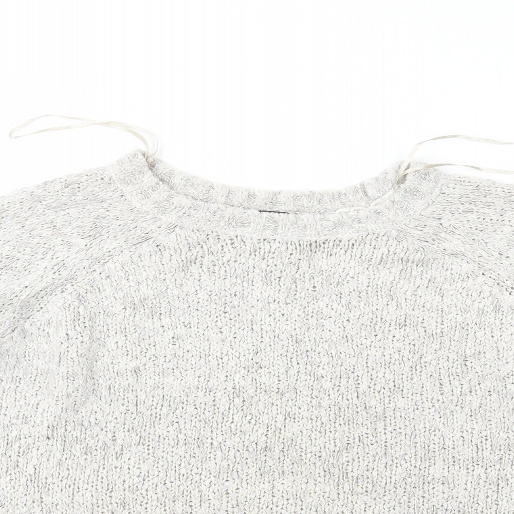 George  Womens Beige Crew Neck  Polyester Pullover Jumper Size 12
