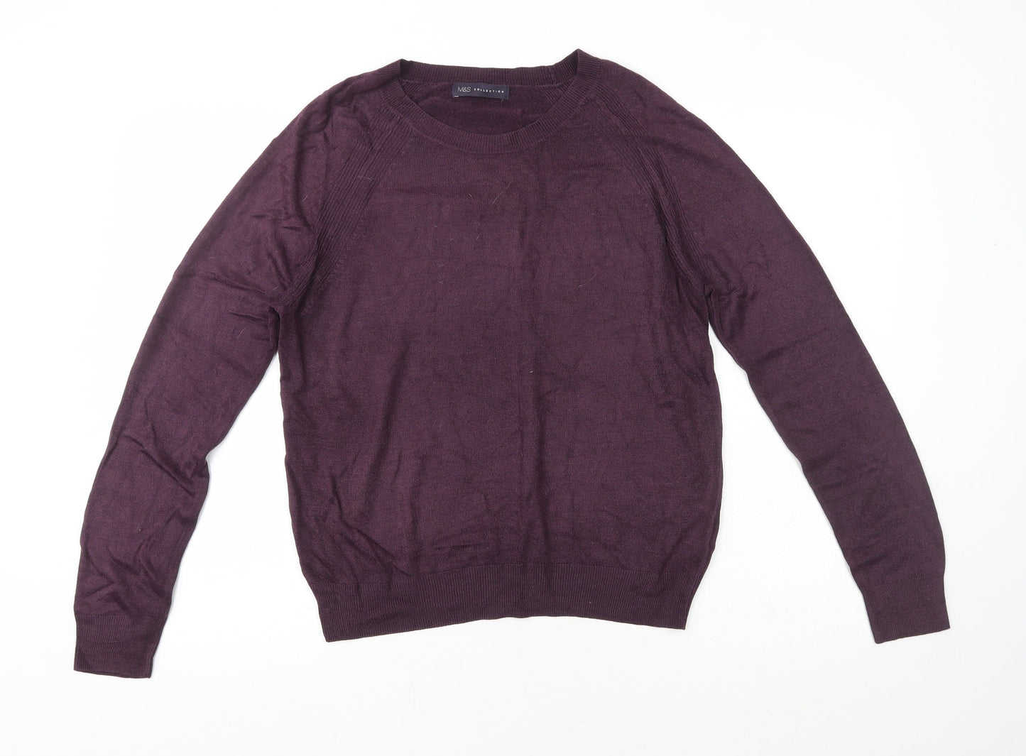 Womens UK Size 12 Marks and Spencer Purple Pullover Sweatshirt