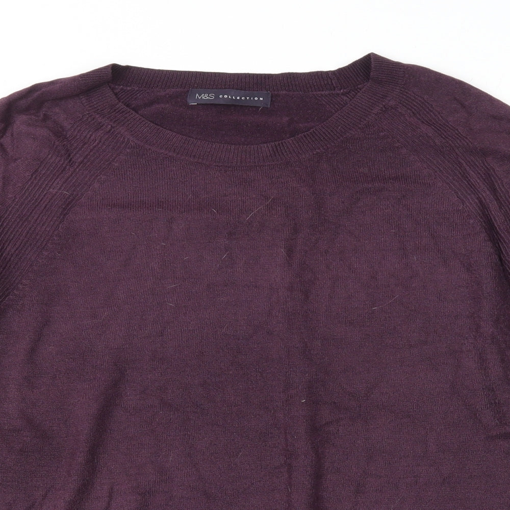 Womens UK Size 12 Marks and Spencer Purple Pullover Sweatshirt