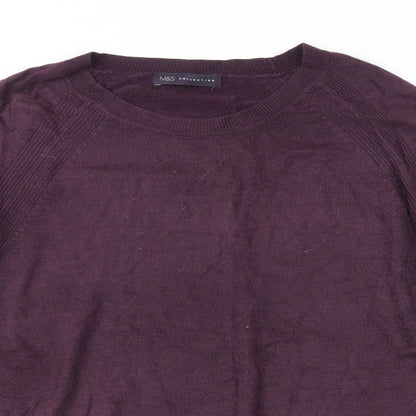 Womens UK Size 12 Marks and Spencer Purple Pullover Sweatshirt