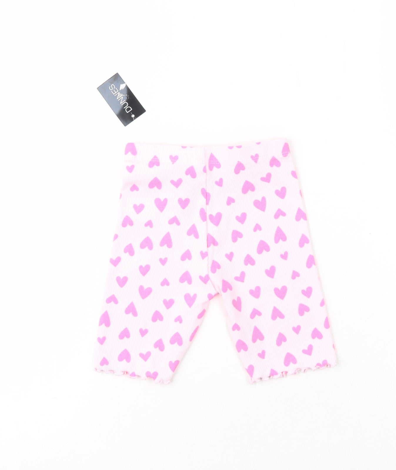 Dunnes Girls Pink  Cotton Sweatpants Leggings Size 6-9 Months   - Hearts