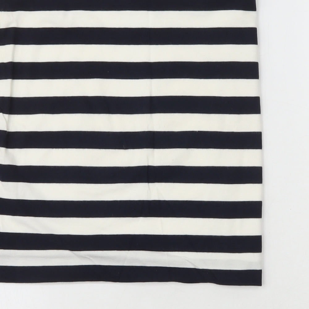 Basic Womens Blue Striped Cotton Straight & Pencil Skirt Size 6