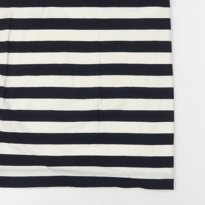 Basic Womens Blue Striped Cotton Straight & Pencil Skirt Size 6