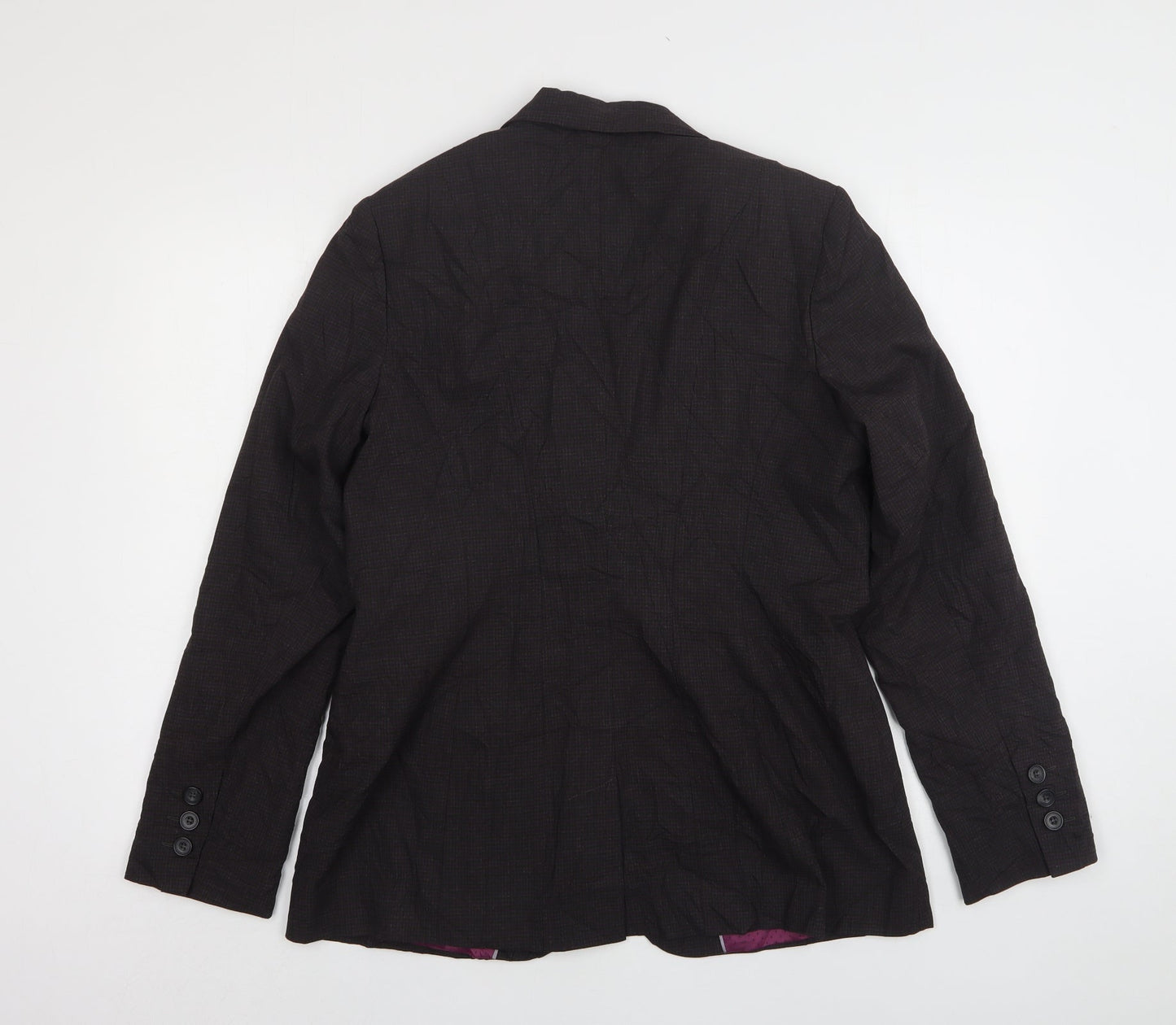 NEXT Womens Multicoloured Check Polyester Jacket Suit Jacket Size 16