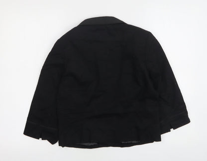New Look Womens Black  Cotton Jacket Suit Jacket Size 14