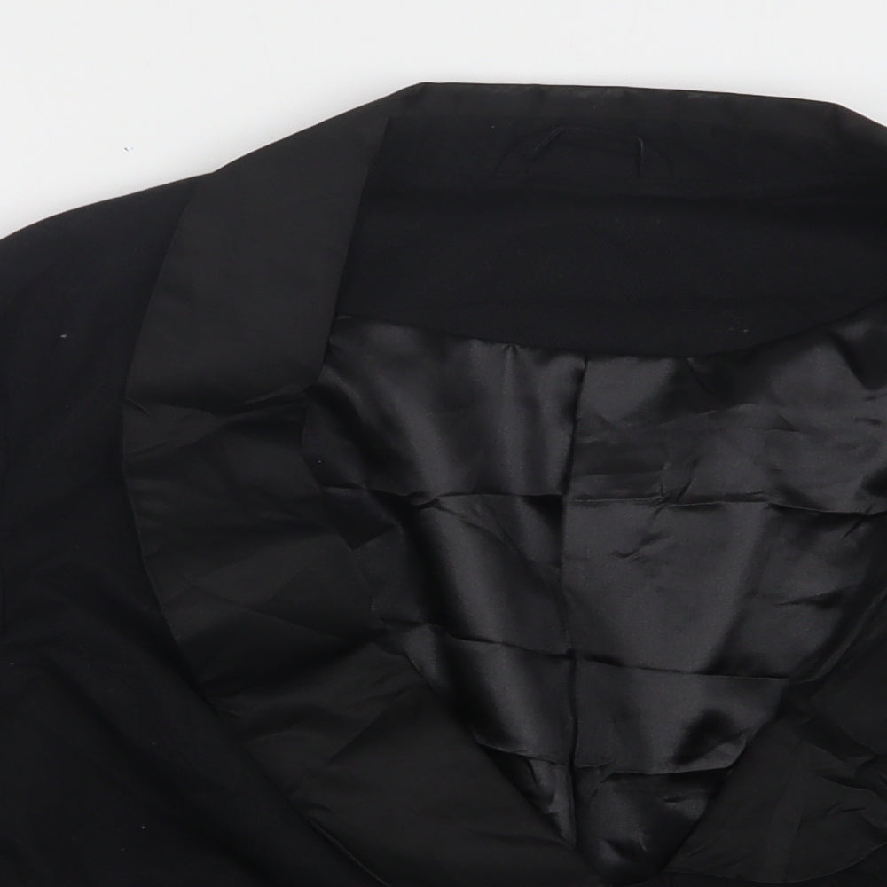 New Look Womens Black  Cotton Jacket Suit Jacket Size 14