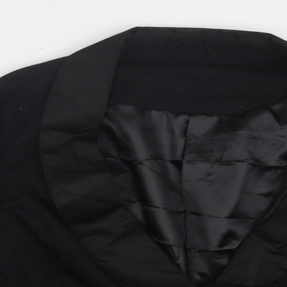 New Look Womens Black  Cotton Jacket Suit Jacket Size 14