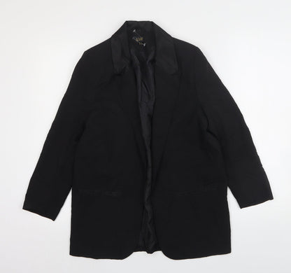 Dorothy Perkins Womens Black  Polyester Jacket Blazer Size 12