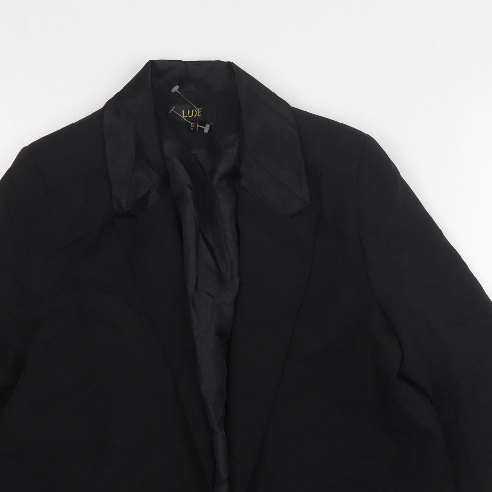 Dorothy Perkins Womens Black  Polyester Jacket Blazer Size 12