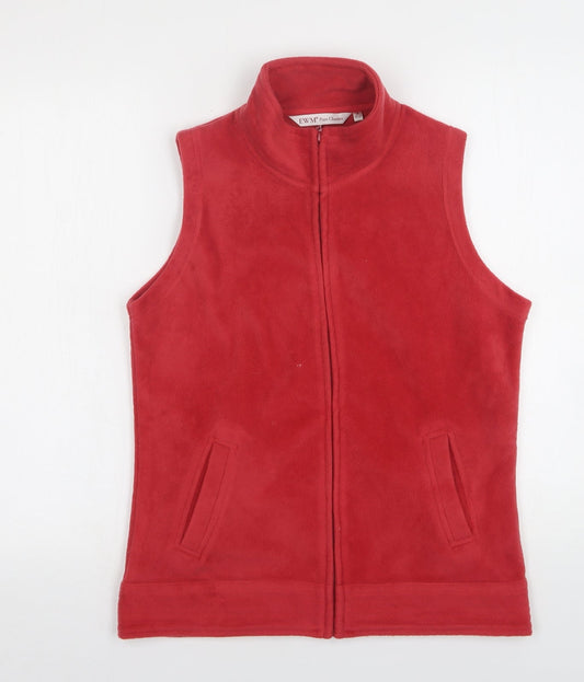 Womens UK Size 10 EWM Red Vest Sweatshirt
