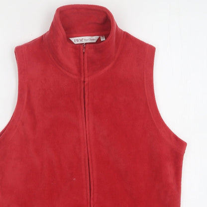 Womens UK Size 10 EWM Red Vest Sweatshirt