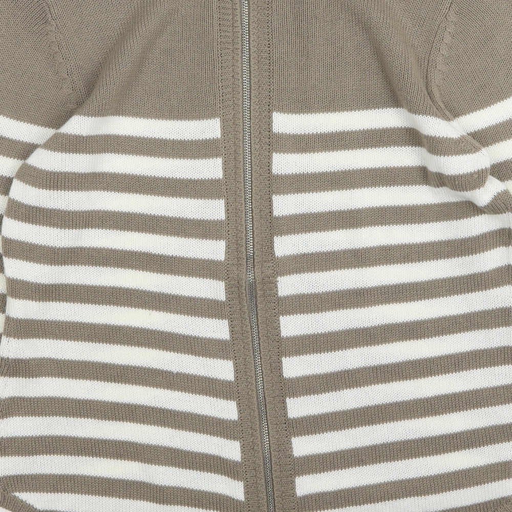 Womens UK Size XS Marble Beige Pullover Jumper