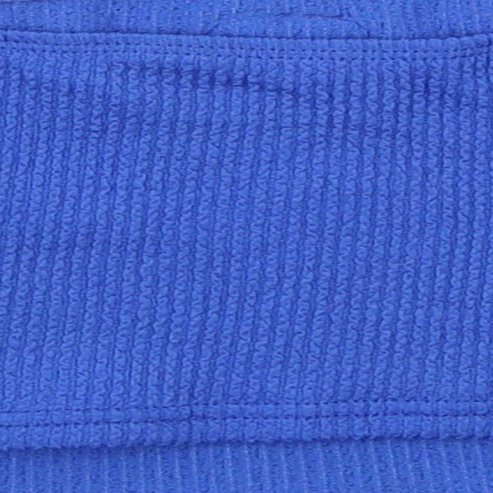 SheIn Womens Blue  Polyester Cropped Tank Size L Round Neck - Nothing