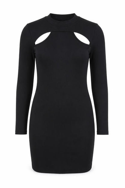 H&M Womens Black  Polyester Bodycon  Size M  Round Neck Pullover