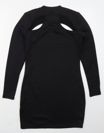 H&M Womens Black  Polyester Bodycon  Size M  Round Neck Pullover
