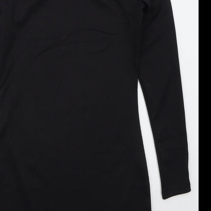 H&M Womens Black  Polyester Bodycon  Size M  Round Neck Pullover