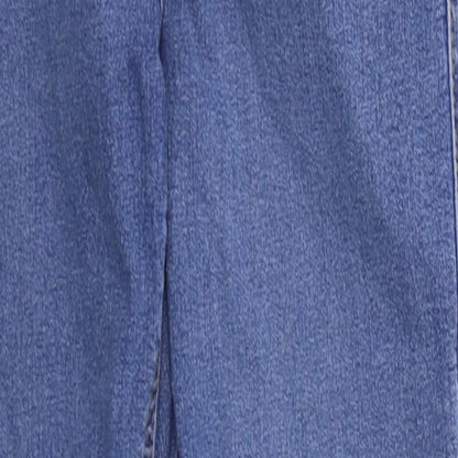 Topshop Womens Blue  Cotton Skinny Jeans Size 26 in L25 in Regular Button