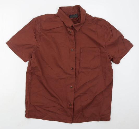 Mens UK Size L Marks and Spencer Red  Button-Up Sleeveless Casual Shirt