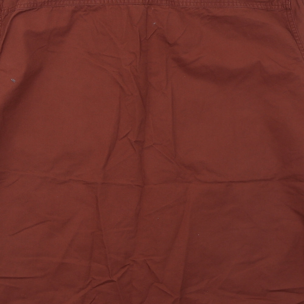 Mens UK Size L Marks and Spencer Red  Button-Up Sleeveless Casual Shirt