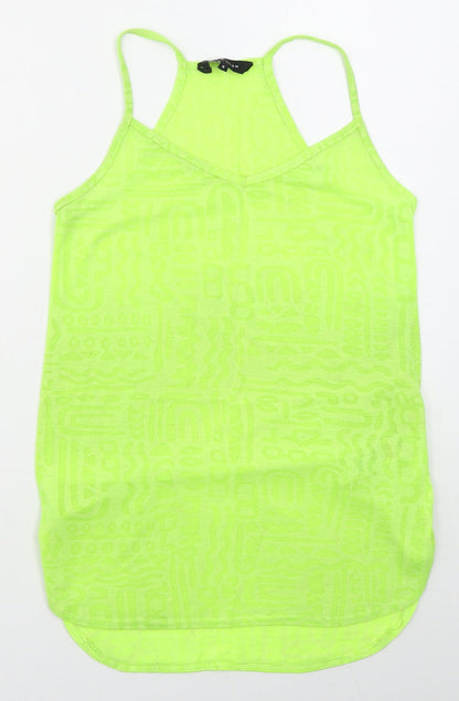Womens UK Size 6 New Look Yellow Basic Tank