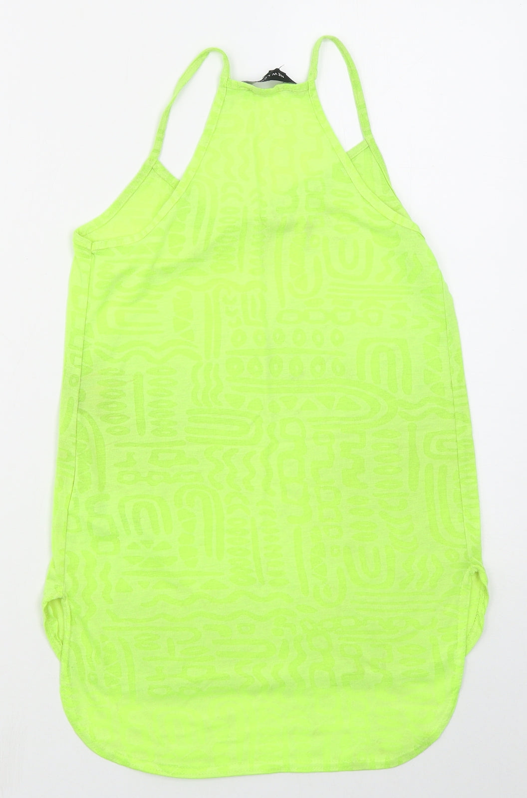 Womens UK Size 6 New Look Yellow Basic Tank