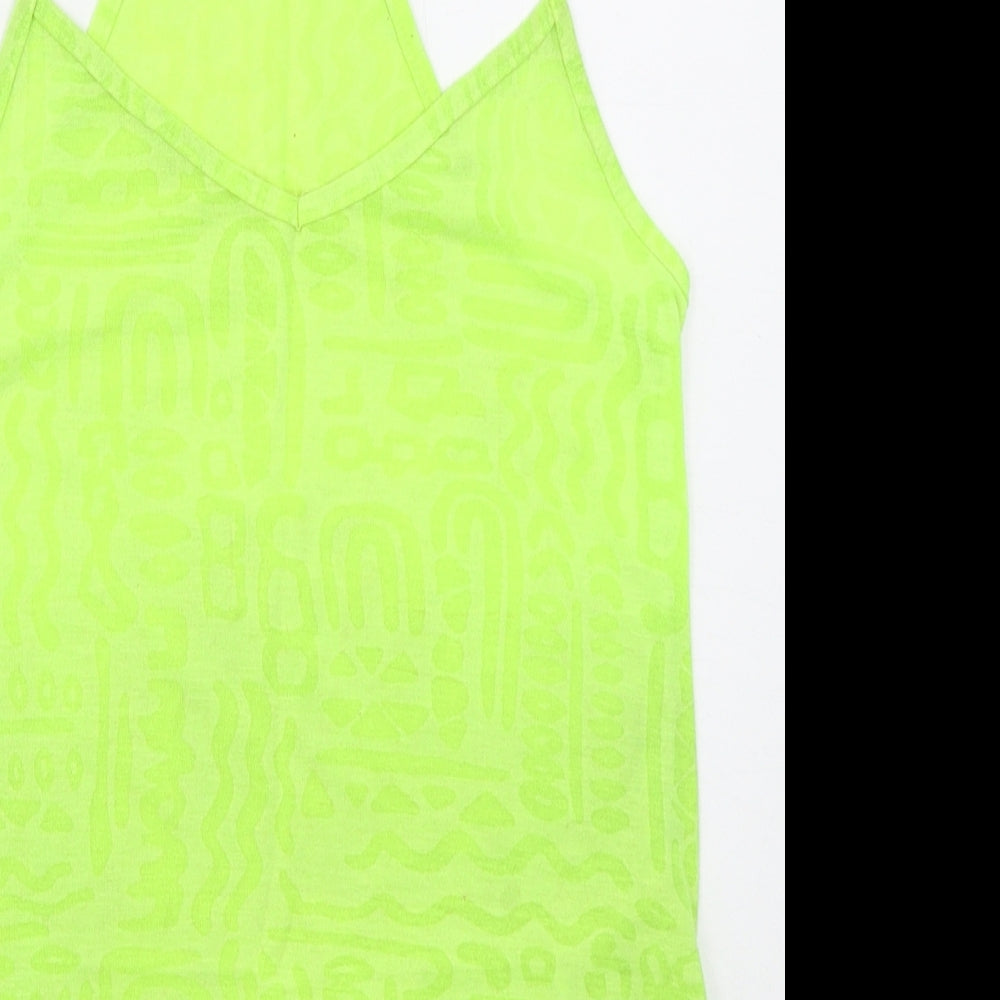 Womens UK Size 6 New Look Yellow Basic Tank