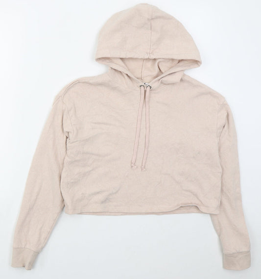 H&M Womens Pink  Cotton Pullover Hoodie Size S  Pullover
