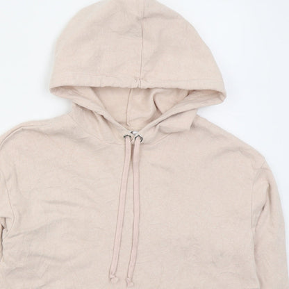 H&M Womens Pink  Cotton Pullover Hoodie Size S  Pullover