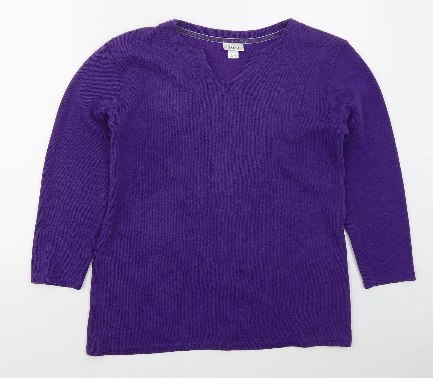 Womens UK Size S Para Purple Basic T-Shirt
